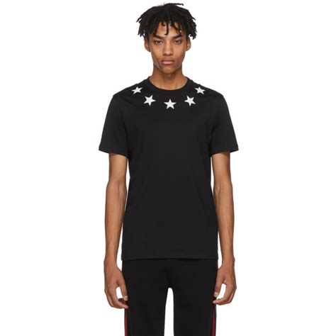 black givenchy shirt with white stars|givenchy shirt prices.